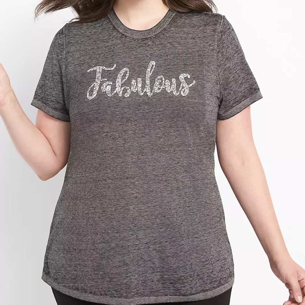 Lane Bryant Fabulous Embellished Graphic Tee